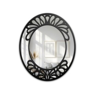 Oglindă ovală cu decor MDF ajurat – VERONELLE BELIRE 125x150