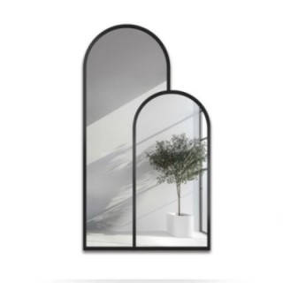 Oglindă dublă semi-ovală în ramă MDF – MURAN