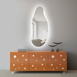 Oglindă decorativă cu formă organică și iluminare - BARYT LED