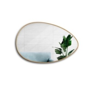 Oglindă organică cu ramă aurie din MDF SLIM- ZOE - culoarea ramei la alegere