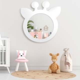 Oglindă decorativă de perete pentru un copil într-un cadru mdf - Girafa