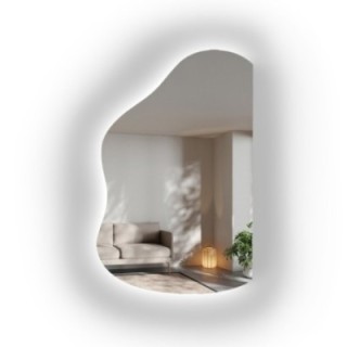 Oglindă organică cu margini teșite și iluminare LED - STONE LED MARGINI TEȘITE