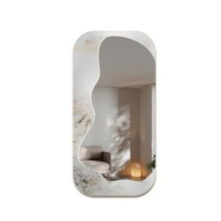Oglindă neregulată pe marmură alb-auriu – MARBLE ZARI
