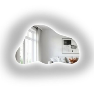 Oglindă cu formă neregulată și iluminare interioară - PEBBLE LED