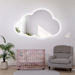 Oglindă pentru camera copiilor în formă de nor cu iluminare – CLOUD LED