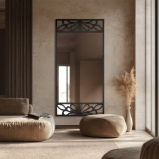 Oglindă dreptunghiulară cu decor MDF ajurat – VERONELLE SERENEO 100x200