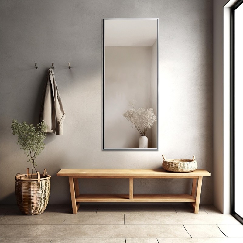 Oglindă în ramă decorativă delicată din lemn - 1501 - culoarea ramei la alegere