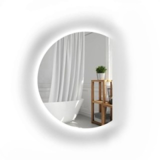 Oglindă rotundă cu iluminare - CERC LED LATURĂ TĂIATĂ