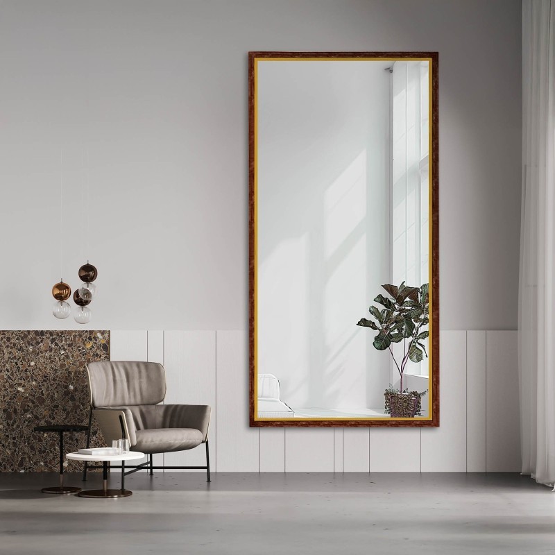 Oglindă în ramă decorativă delicată din lemn - 2801 - culoarea ramei la alegere