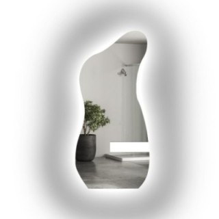 Oglindă de formă neregulată cu decupaj pentru dulap cu iluminare - ANGELIT LED
