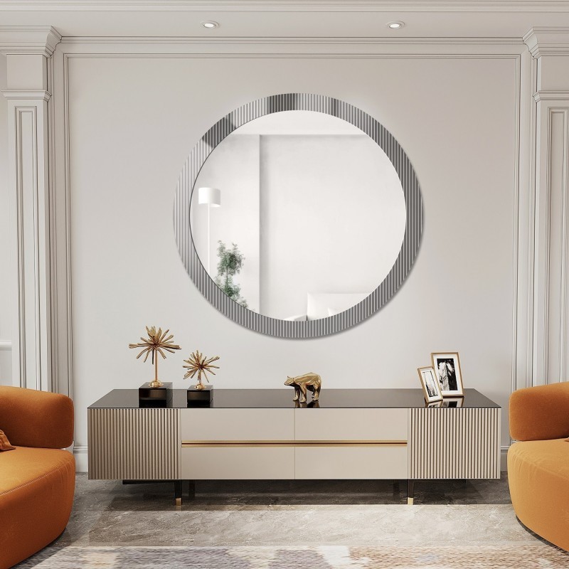 Oglindă decorativă rotundă pe sticlă ornamentală Visiosun Classic - LUXORA GLIMMER