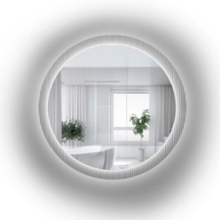 Oglindă rotundă pe sticlă ornamentală Visiosun Classic cu iluminare - LUXORA GLIMMER LED