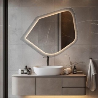 Oglindă pe sticlă ornamentală Master Flex cu iluminare - LUXORA PRISTAL LED