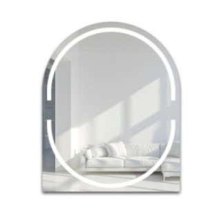 Oglindă de baie semi-ovală cu iluminare - POLA LED
