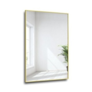 Oglindă dreptunghiulară cu ramă aurie minimalistă 1201