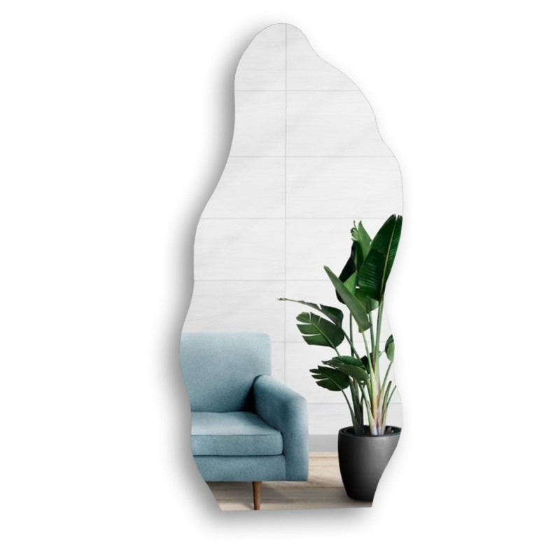 Oglindă decorativă semiovală cu formă organică - AURO 2