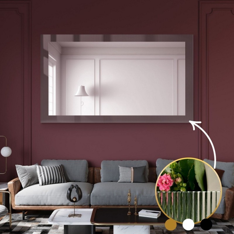 Oglindă decorativă dreptunghiulară pe sticlă ornamentală Visiosun Classic - LUXORA CLARITY