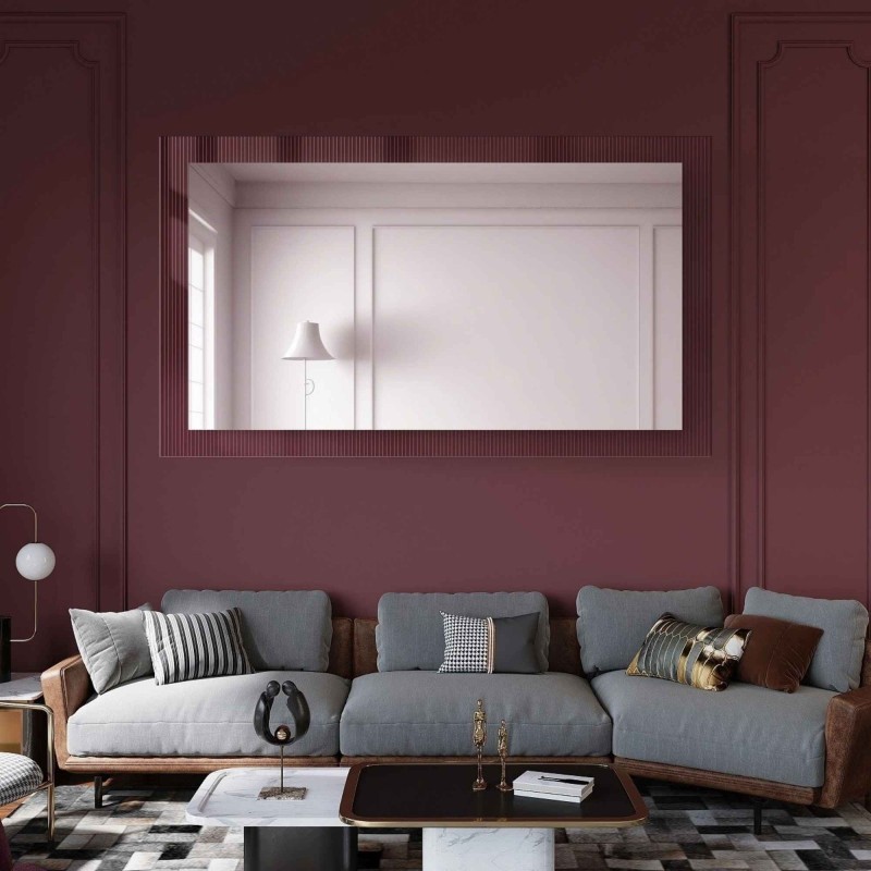 Oglindă decorativă dreptunghiulară pe sticlă ornamentală Visiosun Classic - LUXORA CLARITY