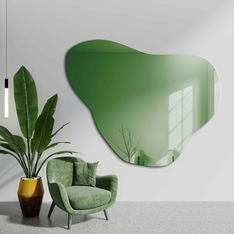 Oglindă verde neregulată - EMERALD GREEN