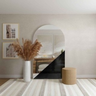 Oglindă decorativă semiovală mare - KRIS