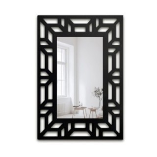 Oglindă în ramă decorativă din MDF traforat - ROZEL - culoarea ramei la alegere