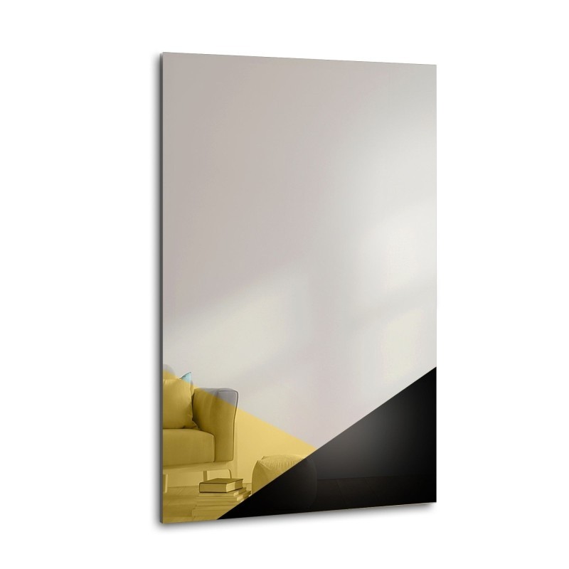 Oglindă decorativă mare cu panou colorat - LISA