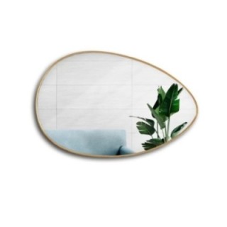 Oglindă organică cu ramă aurie din MDF SLIM - ZOE - culoarea ramei la alegere