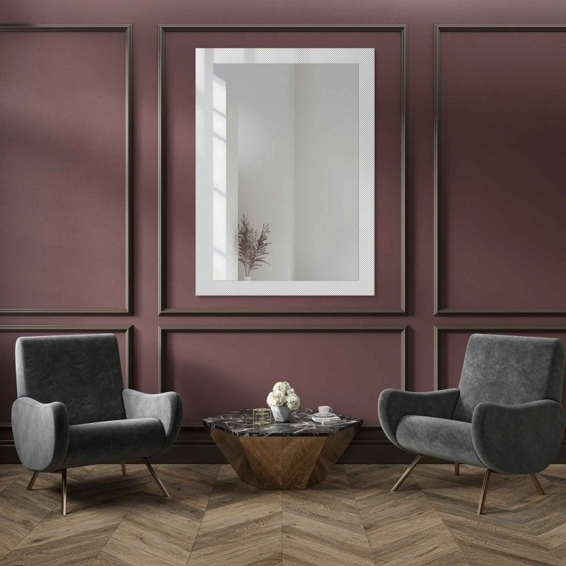 Oglindă decorativă dreptunghiulară pe sticlă ornamentală Master Point - LUXORA SOLEIL