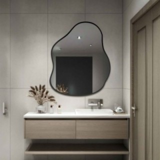 Oglindă în formă organică într-o ramă - STONE ÎN CADRU