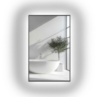 Oglindă în ramă neagră cu iluminare - 1503 LED - culoarea ramei la alegere