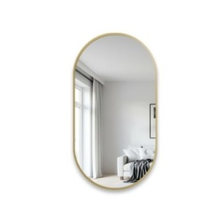 Oglindă ovală cu ramă aurie din MDF SLIM - OLI - culoarea ramei la alegere