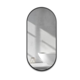 Oglindă ovală cu ramă neagră din MDF SLIM - OLI - culoarea ramei la alegere