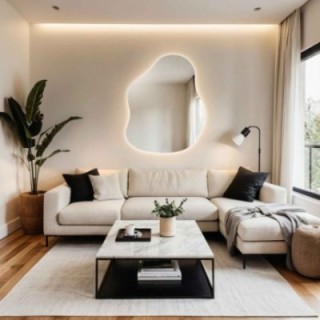 Oglindă de formă organică cu iluminare - STONE LED