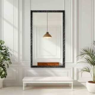 Oglindă Glamour cu ramă neagră lucioasă - 8002001