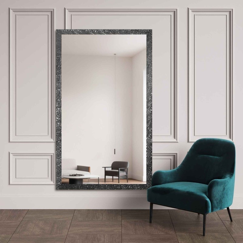 Oglindă Glamour cu ramă grafit lucioasă - 8002005