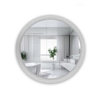 Oglindă decorativă rotundă pe sticlă ornamentală Master Flex - LUXORA FROSTED