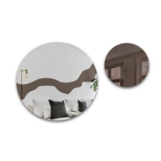 Oglinzi rotunde pe placă maro – MOCHA NOUGAT