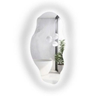 Oglindă decorativă cu formă organică și iluminare - LOLIT LED