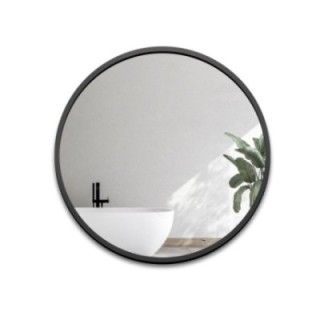 Oglindă rotundă cu ramă neagră mată din mdf - OTTO - culoarea ramei la alegere