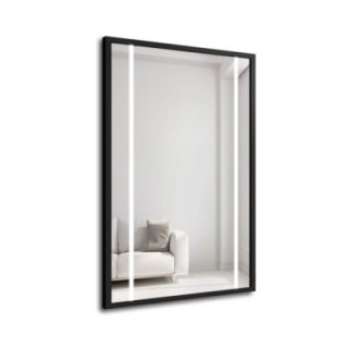 Oglindă în ramă neagră cu iluminare - 1503 LED II - culoarea ramei la alegere
