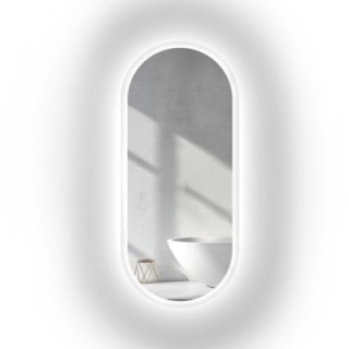 Oglindă ovală sablată cu iluminare - ROMI LED