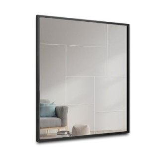 Oglindă modernă din mai multe oglinzi, cu ramă neagră - TETRIS