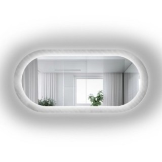 Oglindă ovală pe sticlă ornamentală Master Soft cu iluminare - LUXORA VESPER LED