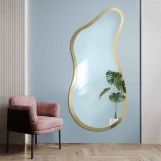 Oglindă neregulată cu ramă lucioasă aurie – ANGELIT II SHINE