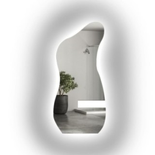 Oglindă de formă neregulată cu decupaj pentru dulap cu iluminare - ANGELIT LED