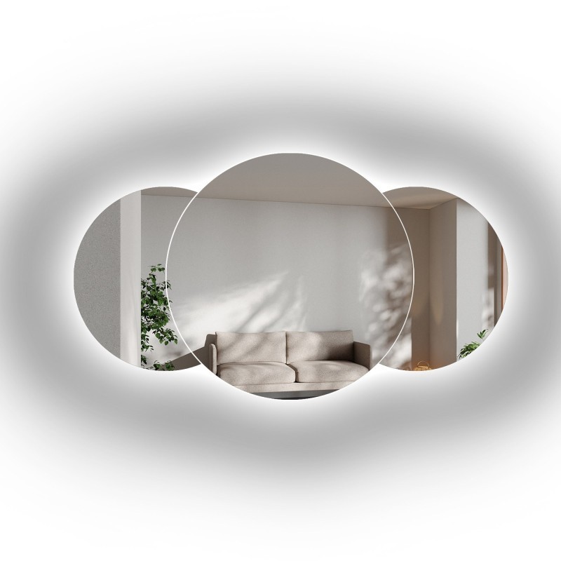 Set de oglinzi de baie cu iluminare - UNIVERSE DOUBLE LED