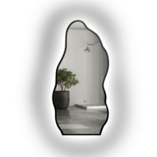 Oglindă în formă organică într-o ramă cu iluminare - AURO ÎN CADRU LED 2