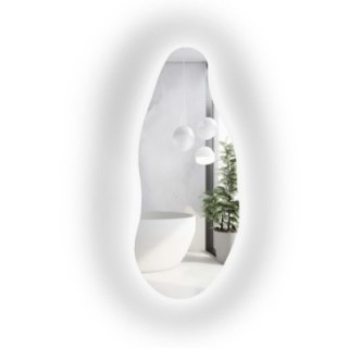 Oglindă decorativă cu formă organică și iluminare - BARYT LED