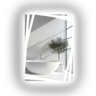 Oglindă dreptunghiulară sablată cu iluminare decorativă – CARDS LED