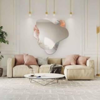 Oglindă neregulată pe marmură roz – MARBLE FIORATO